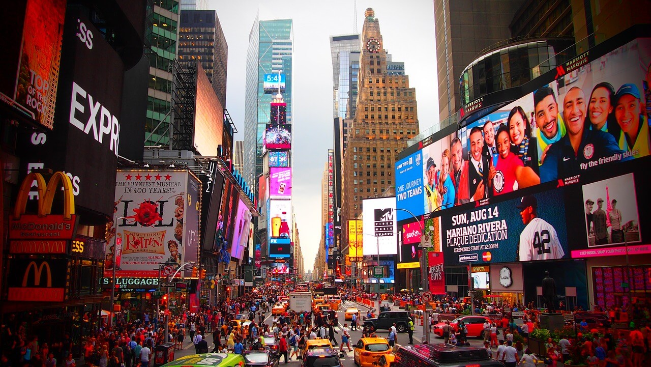 pontos turísticos de Nova York - Times Square e Broadway